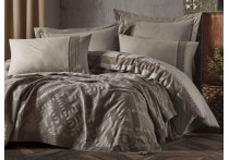 Постельное белье Washed Cotton Saheser - Freya Vizon с покрывалом пике (Turkey), евро